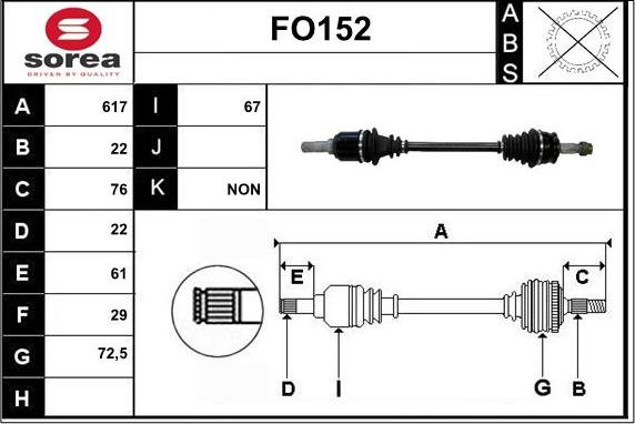 Sera FO152 - Pogonska osovina www.molydon.hr