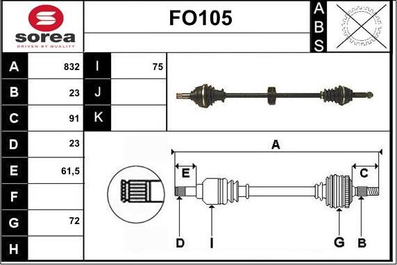 Sera FO105 - Pogonska osovina www.molydon.hr