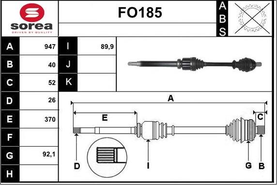 Sera FO185 - Pogonska osovina www.molydon.hr