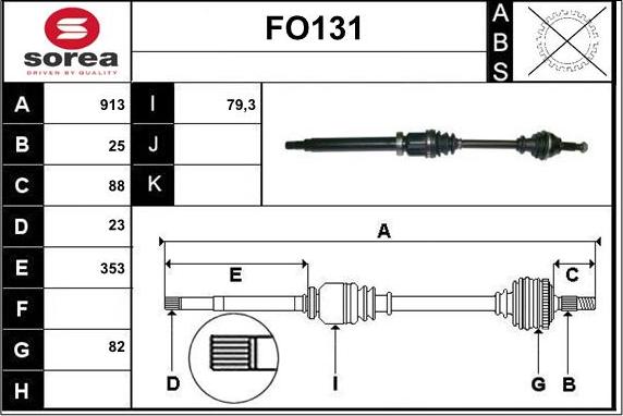 Sera FO131 - Pogonska osovina www.molydon.hr