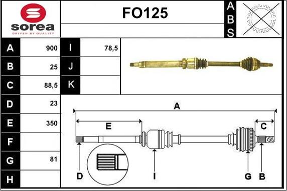 Sera FO125 - Pogonska osovina www.molydon.hr