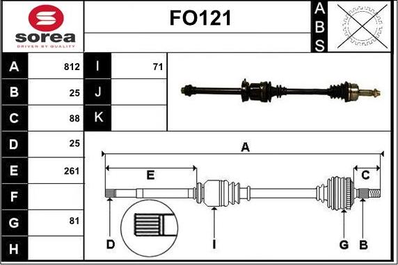 Sera FO121 - Pogonska osovina www.molydon.hr