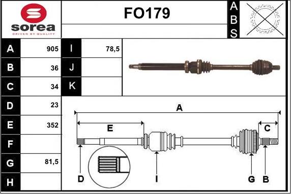 Sera FO179 - Pogonska osovina www.molydon.hr