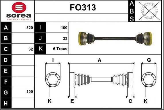 Sera FO313 - Pogonska osovina www.molydon.hr