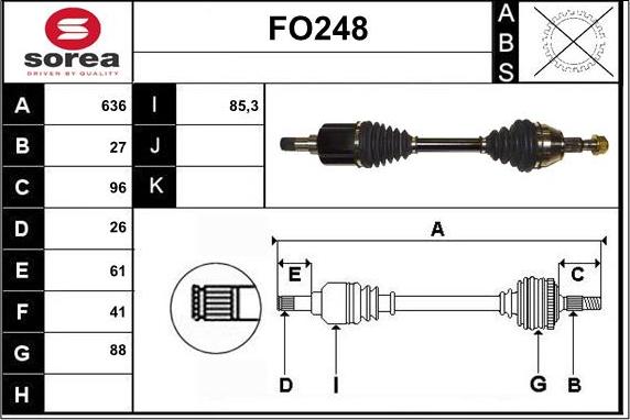 Sera FO248 - Pogonska osovina www.molydon.hr