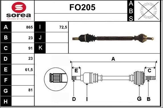 Sera FO205 - Pogonska osovina www.molydon.hr