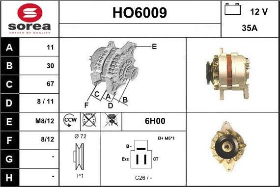 Sera HO6009 - Alternator www.molydon.hr