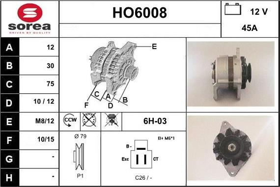 Sera HO6008 - Alternator www.molydon.hr