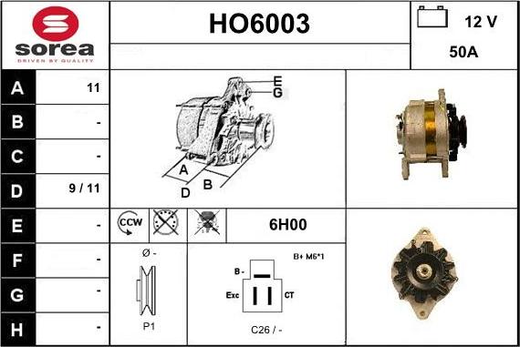 Sera HO6003 - Alternator www.molydon.hr