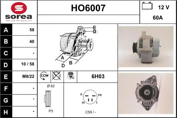 Sera HO6007 - Alternator www.molydon.hr