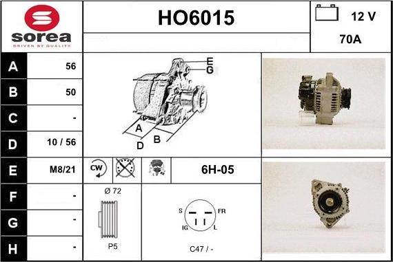 Sera HO6015 - Alternator www.molydon.hr