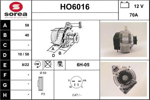 Sera HO6016 - Alternator www.molydon.hr