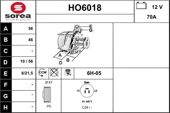 Sera HO6018 - Alternator www.molydon.hr