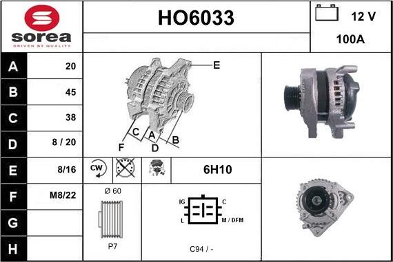 Sera HO6033 - Alternator www.molydon.hr