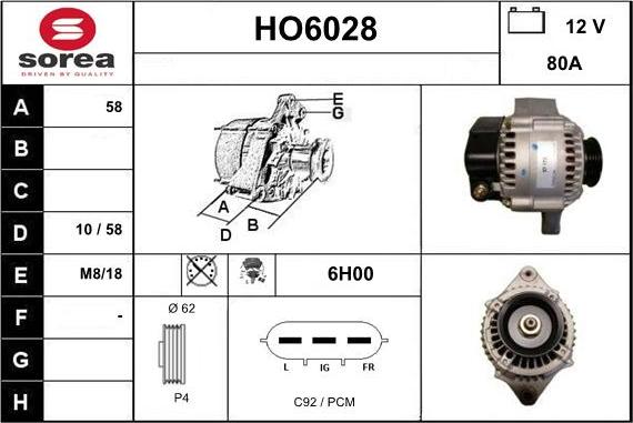 Sera HO6028 - Alternator www.molydon.hr