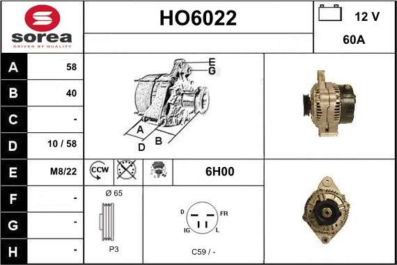 Sera HO6022 - Alternator www.molydon.hr