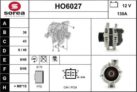 Sera HO6027 - Alternator www.molydon.hr