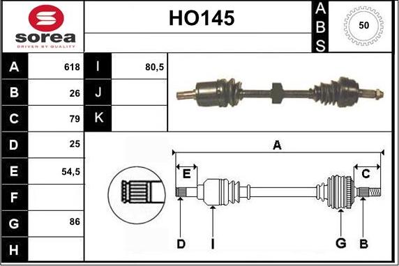 Sera HO145 - Pogonska osovina www.molydon.hr