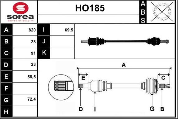 Sera HO185 - Pogonska osovina www.molydon.hr