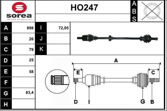 Sera HO247 - Pogonska osovina www.molydon.hr