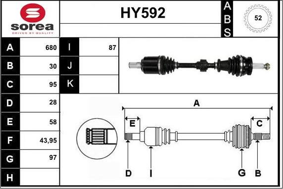 Sera HY592 - Pogonska osovina www.molydon.hr