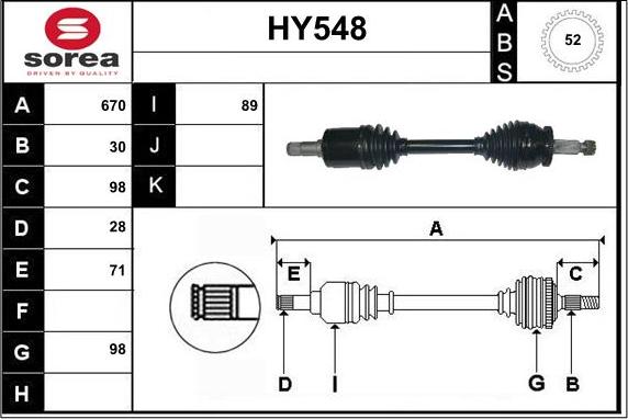 Sera HY548 - Pogonska osovina www.molydon.hr