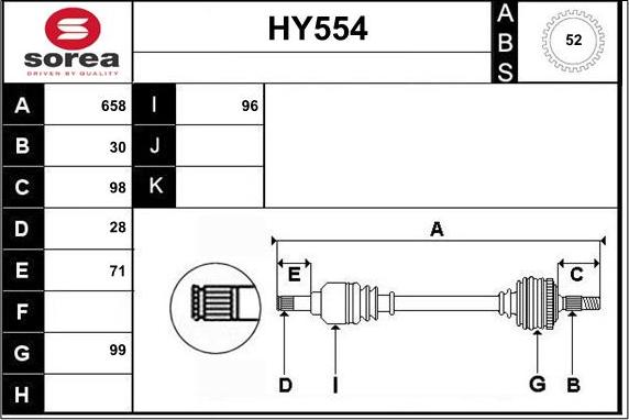 Sera HY554 - Pogonska osovina www.molydon.hr