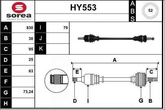 Sera HY553 - Pogonska osovina www.molydon.hr