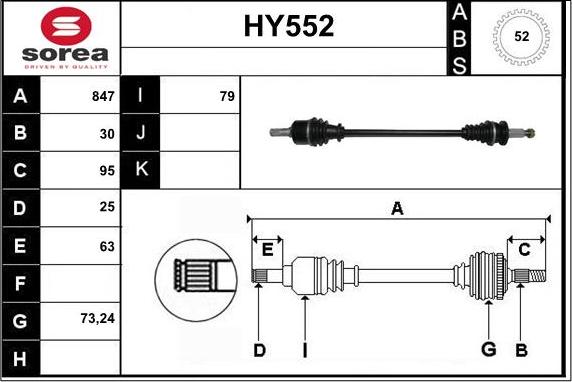 Sera HY552 - Pogonska osovina www.molydon.hr