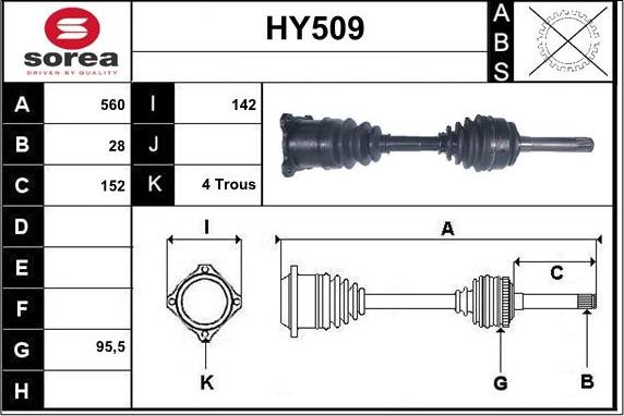 Sera HY509 - Pogonska osovina www.molydon.hr