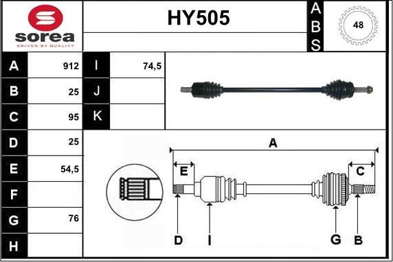 Sera HY505 - Pogonska osovina www.molydon.hr