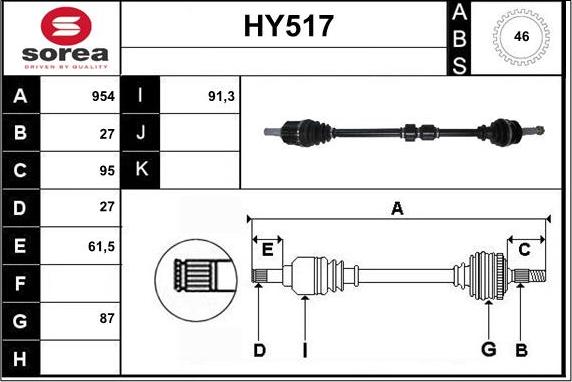 Sera HY517 - Pogonska osovina www.molydon.hr