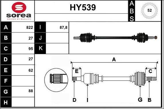 Sera HY539 - Pogonska osovina www.molydon.hr