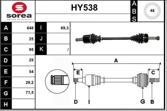 Sera HY538 - Pogonska osovina www.molydon.hr