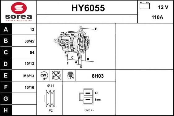 Sera HY6055 - Alternator www.molydon.hr