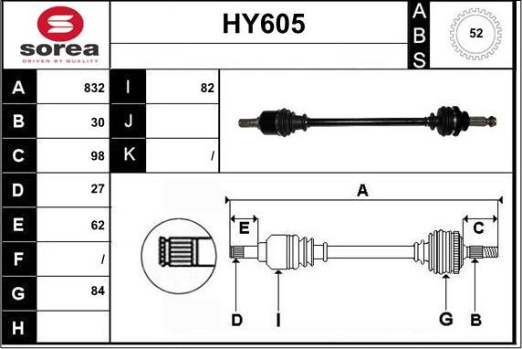 Sera HY605 - Pogonska osovina www.molydon.hr