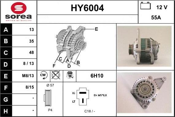 Sera HY6004 - Alternator www.molydon.hr