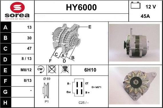 Sera HY6000 - Alternator www.molydon.hr