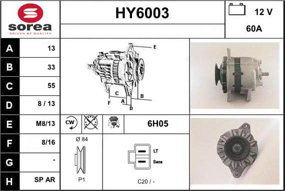Sera HY6003 - Alternator www.molydon.hr