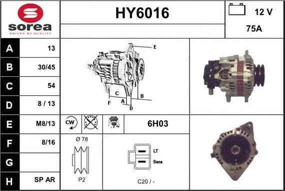 Sera HY6016 - Alternator www.molydon.hr