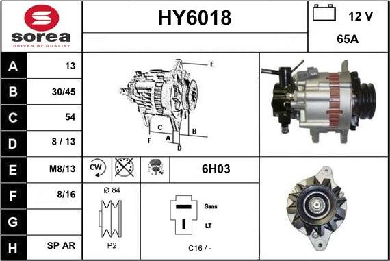 Sera HY6018 - Alternator www.molydon.hr