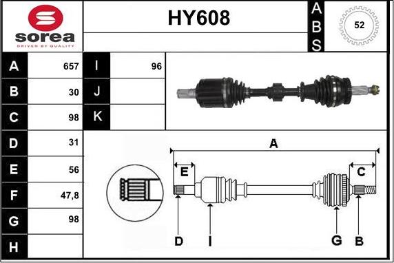 Sera HY608 - Pogonska osovina www.molydon.hr