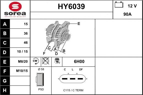 Sera HY6039 - Alternator www.molydon.hr