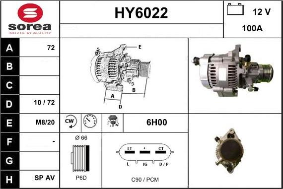 Sera HY6022 - Alternator www.molydon.hr