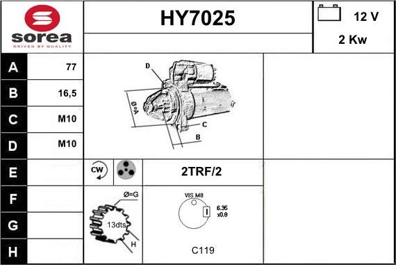 Sera HY7025 - Starter www.molydon.hr