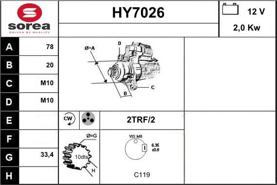 Sera HY7026 - Starter www.molydon.hr