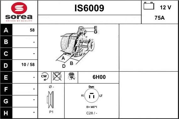 Sera IS6009 - Alternator www.molydon.hr