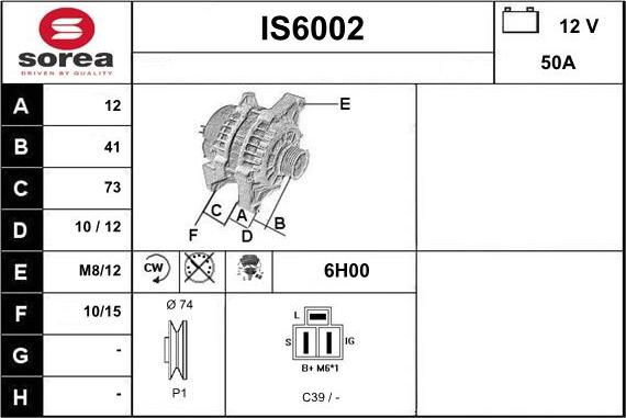 Sera IS6002 - Alternator www.molydon.hr