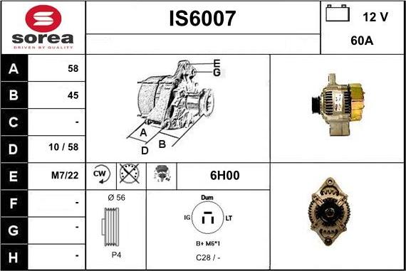 Sera IS6007 - Alternator www.molydon.hr