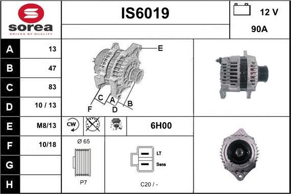 Sera IS6019 - Alternator www.molydon.hr